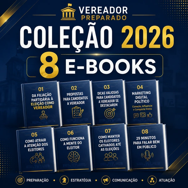 Coleção Vereador Preparado 2026 — 8 E-books